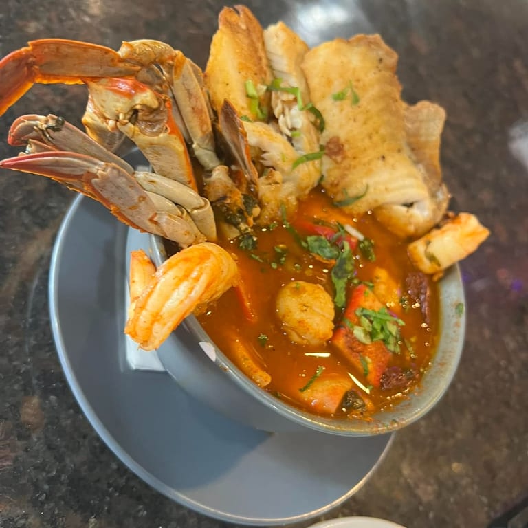 Dive into our Fresh Caldo de Marisco!